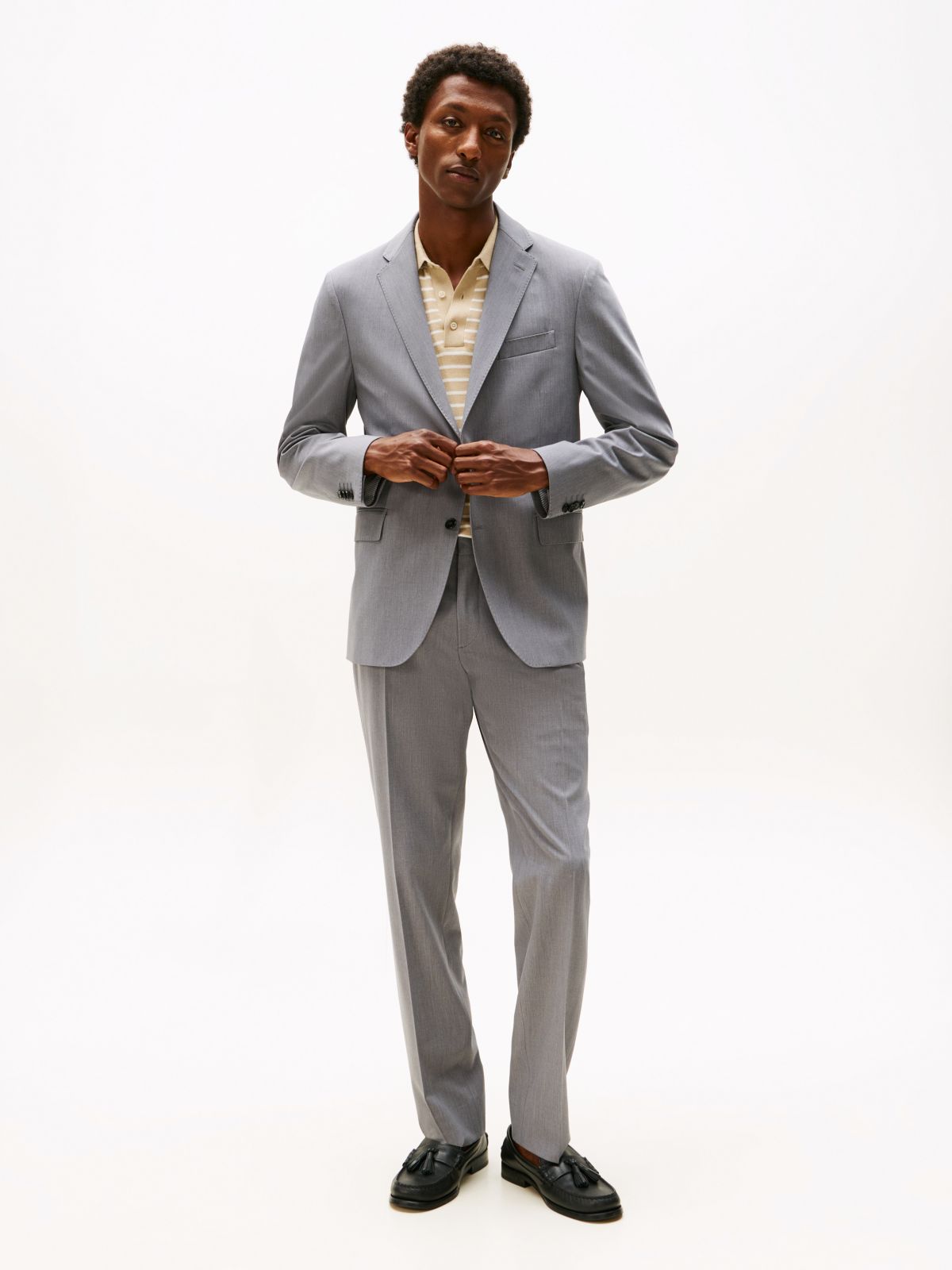 Twill Suit With Wool — Grey