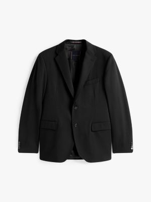 black twill suit with wool for men tommy hilfiger