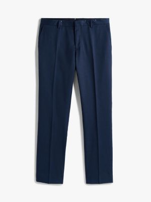 blue textured single breasted suit for men tommy hilfiger