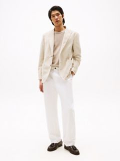 Corduroy Single Breasted Blazer — Beige 3