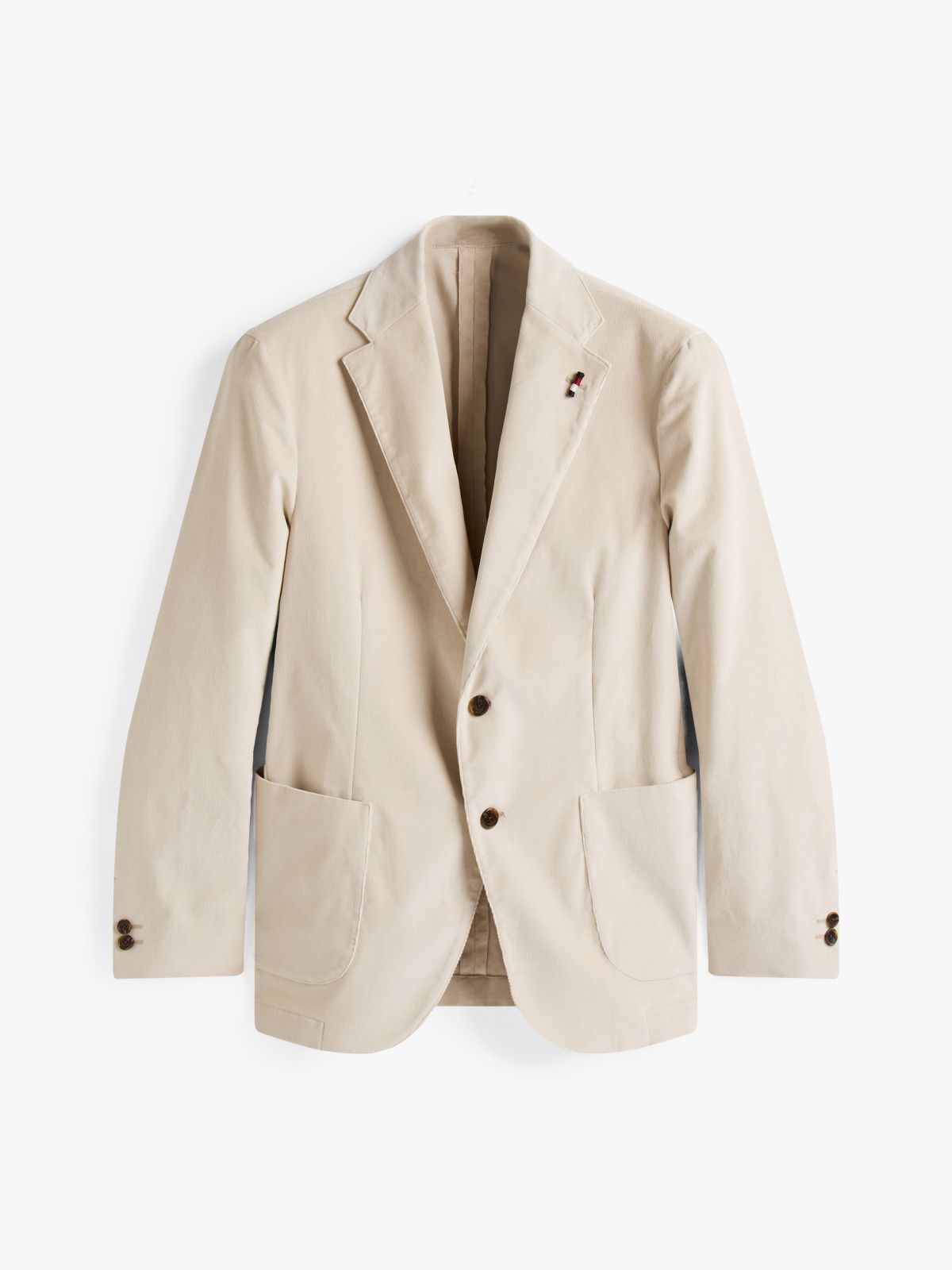 Corduroy Single Breasted Blazer — Beige