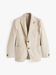 Corduroy Single Breasted Blazer — Beige 5