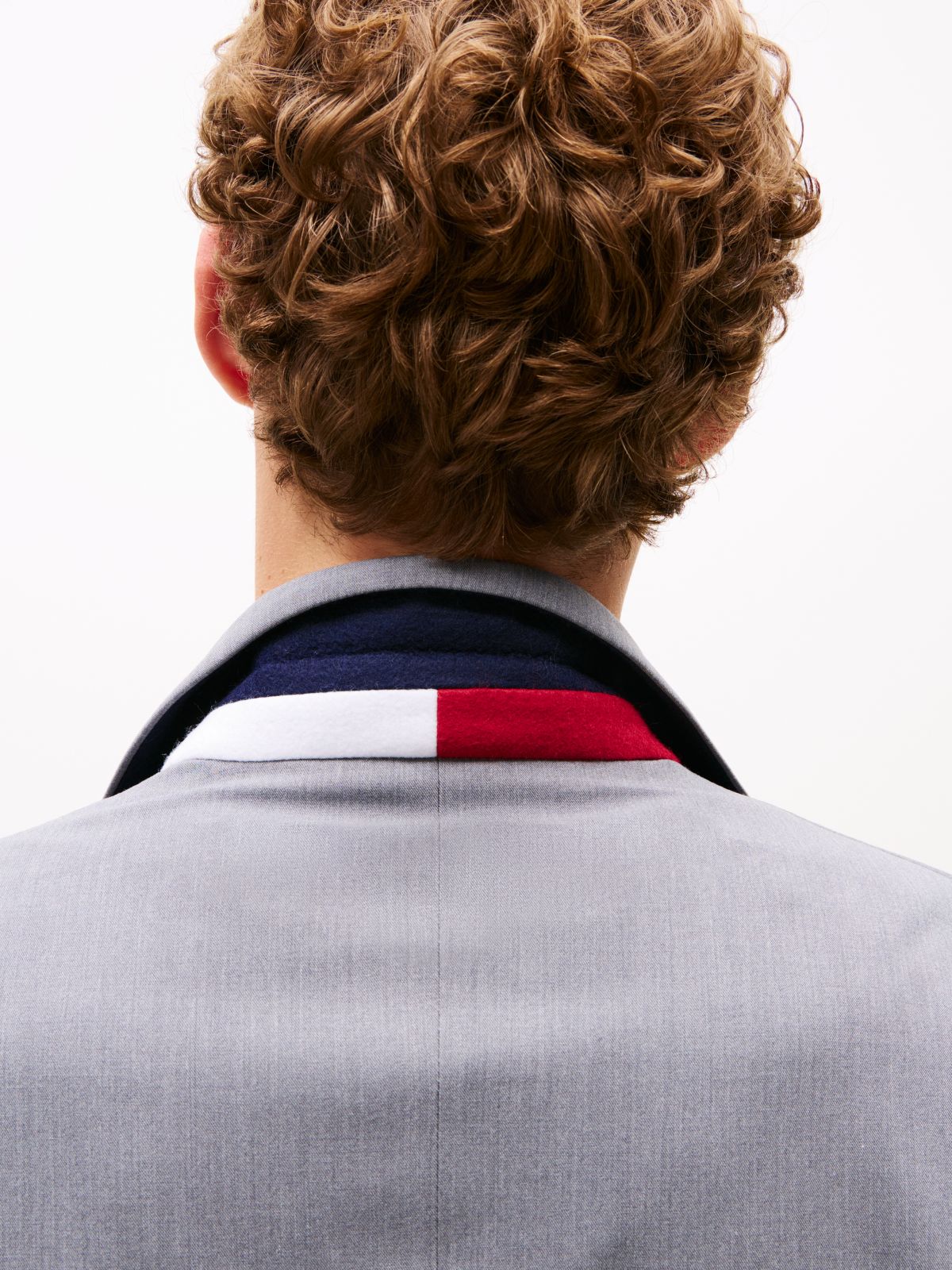Twill Single Breasted Blazer With Wool — Grey