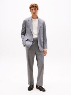 Twill Single Breasted Blazer With Wool — Grey 3