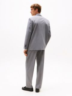 Twill Single Breasted Blazer With Wool — Grey 4