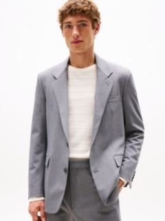 Twill Single Breasted Blazer With Wool — Grey 1