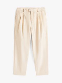 Corduroy Pressed Crease Trousers — White 5