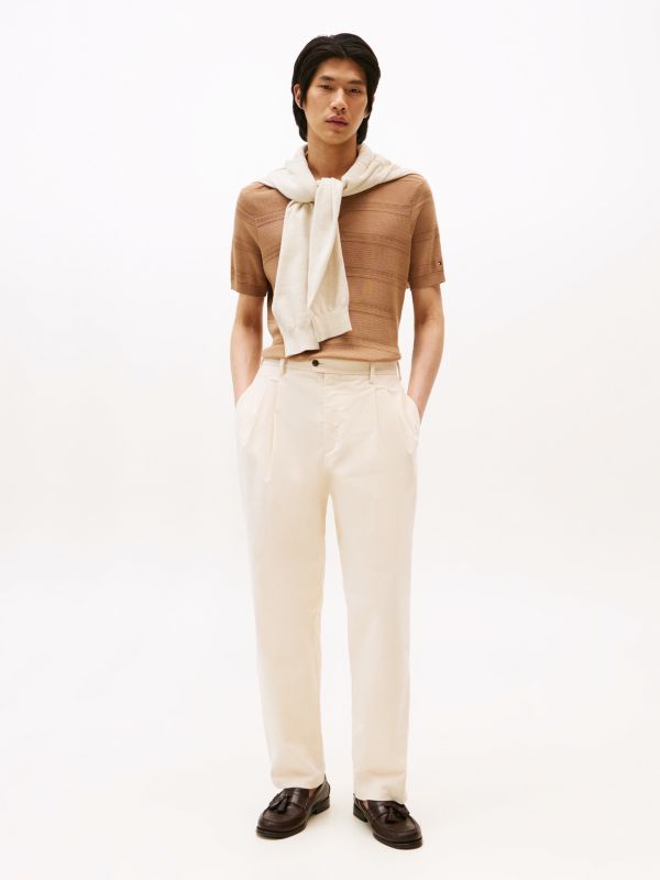 Corduroy Pressed Crease Trousers — White