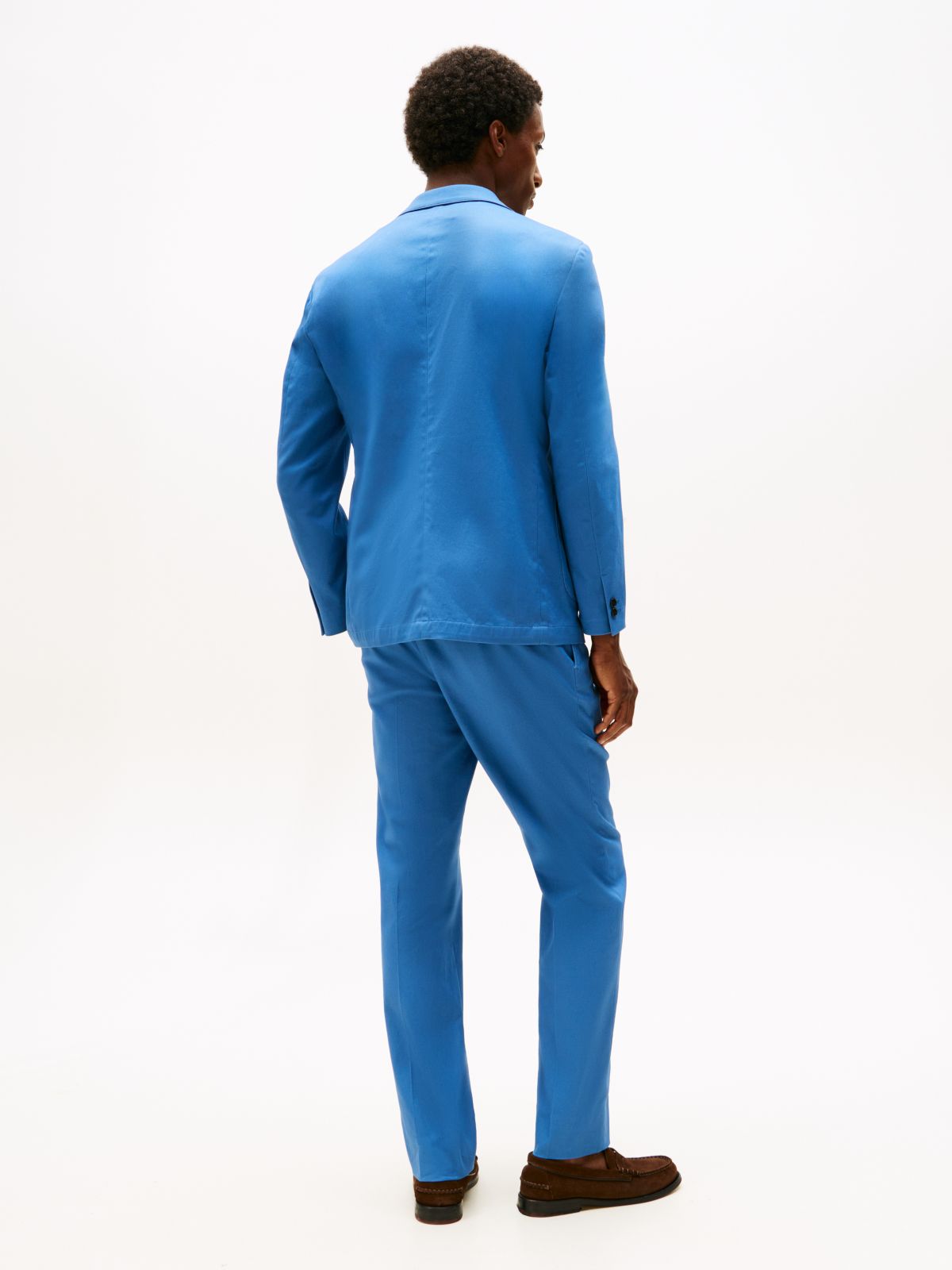 Unconstructed Single Breasted Blazer — Blue
