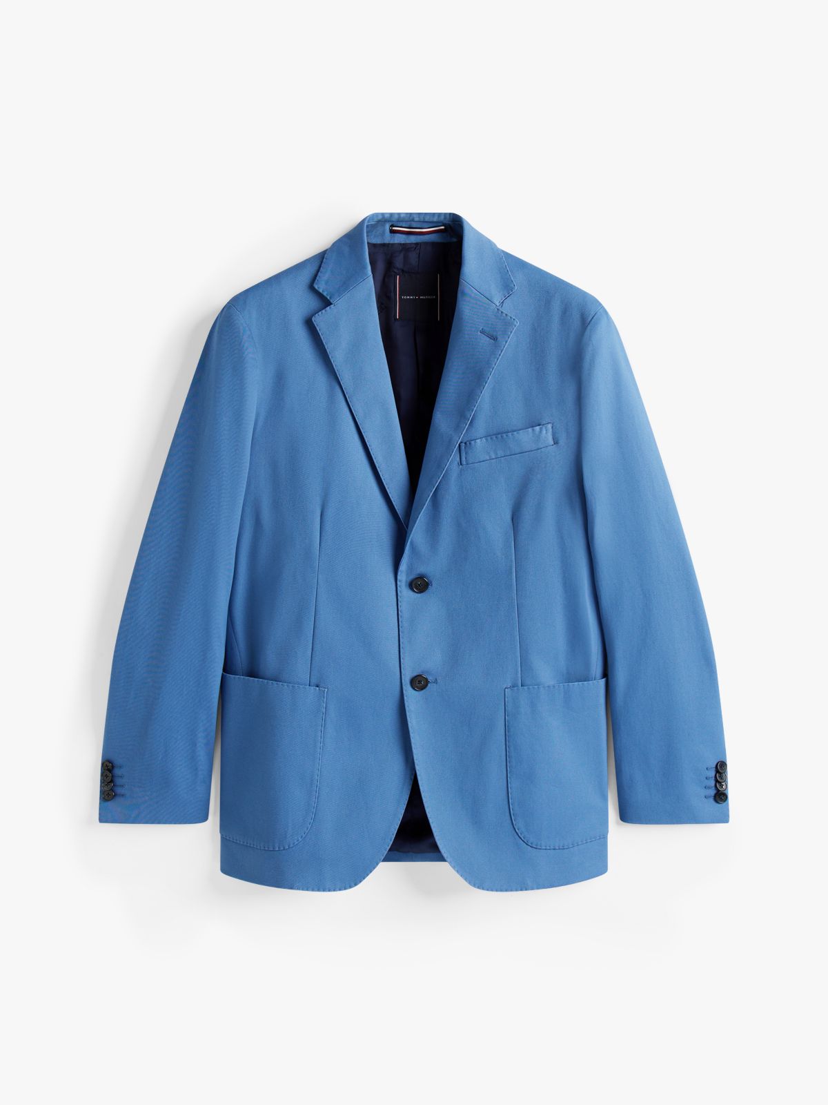 Unconstructed Single Breasted Blazer — Blue