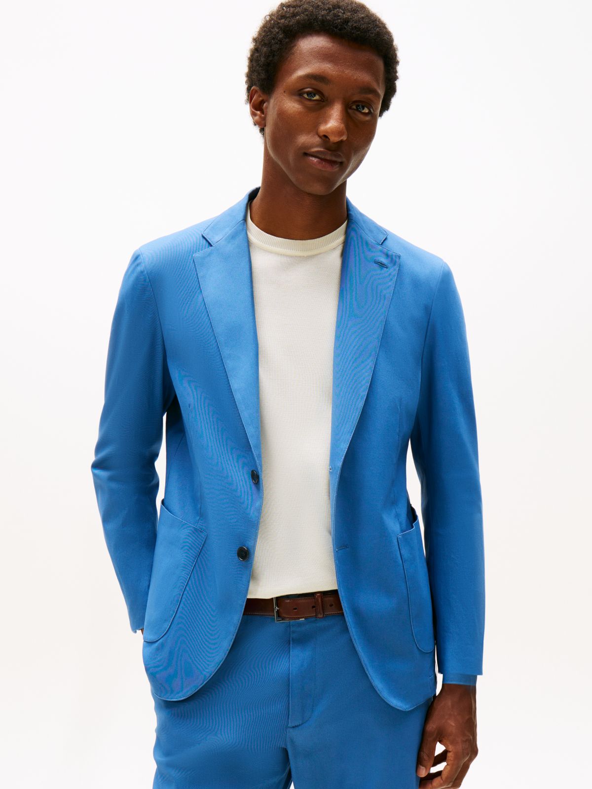 Unconstructed Single Breasted Blazer — Blue