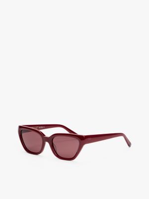 lunettes de soleil cat eye the sofia capsule red pour femmes tommy hilfiger