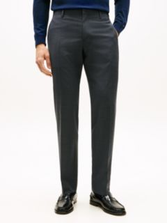 Textured Wool Blend Suit — Blue 3