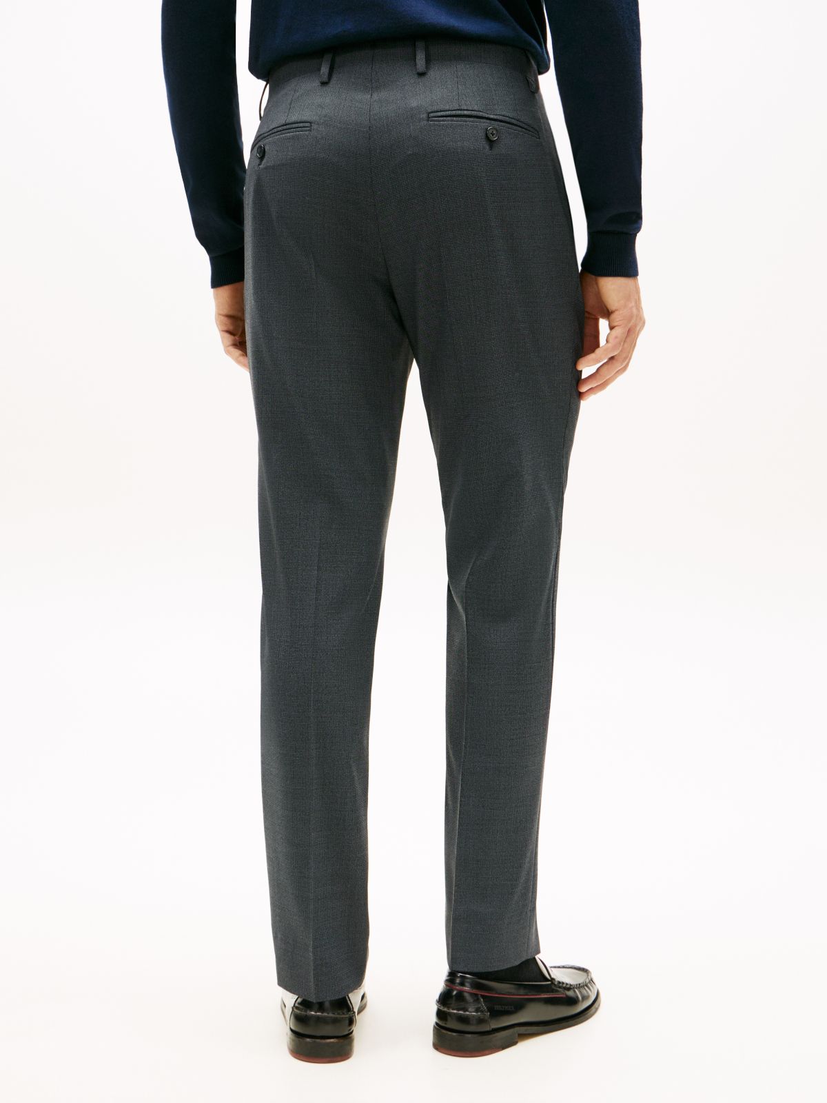 Textured Wool Blend Suit — Blue