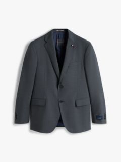 Textured Wool Blend Suit — Blue 8