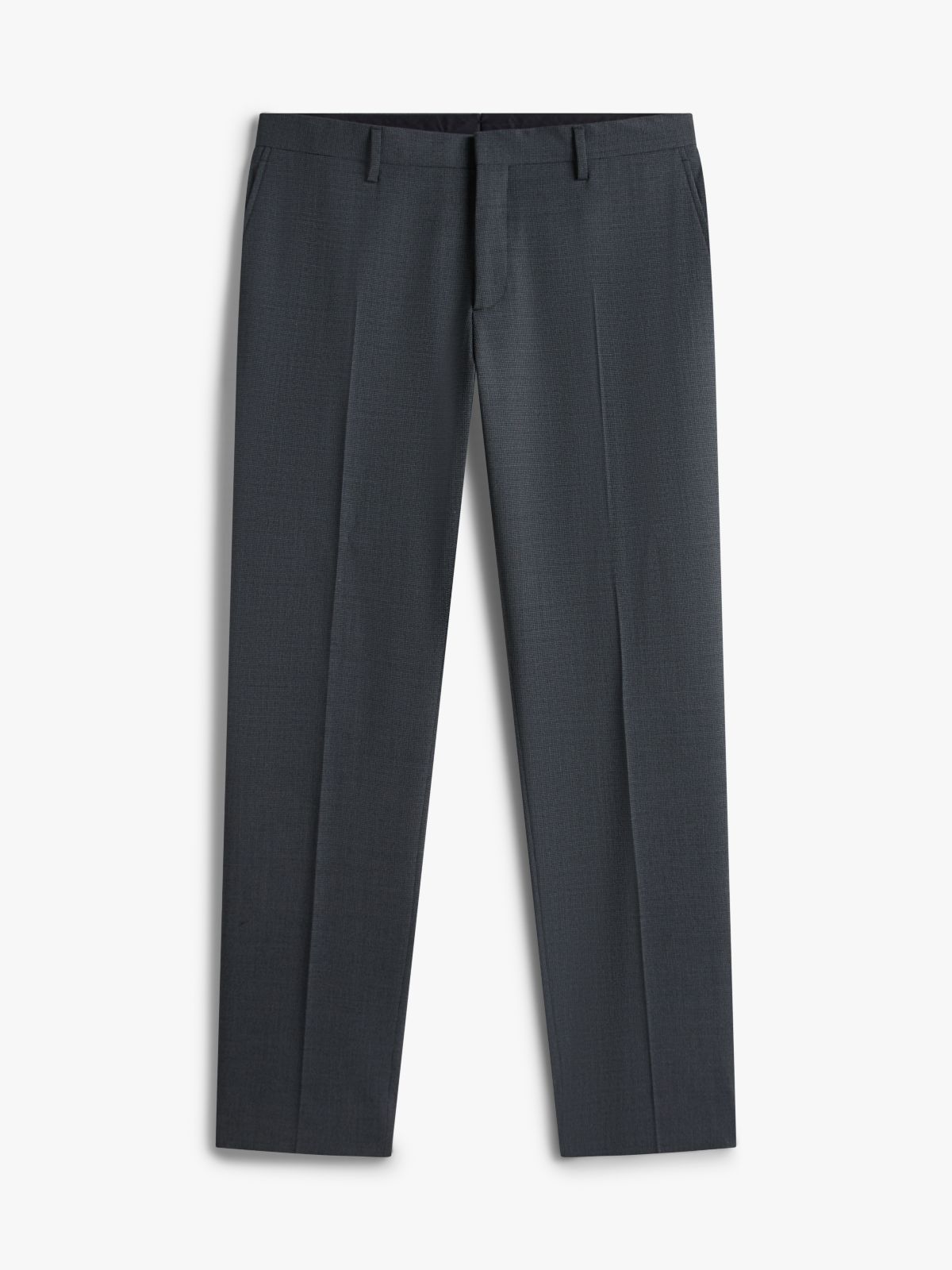 Textured Wool Blend Suit — Blue
