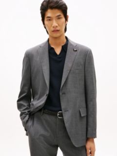 Textured Wool Blend Suit — Grey 2