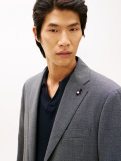 Textured Wool Blend Suit — Grey 4