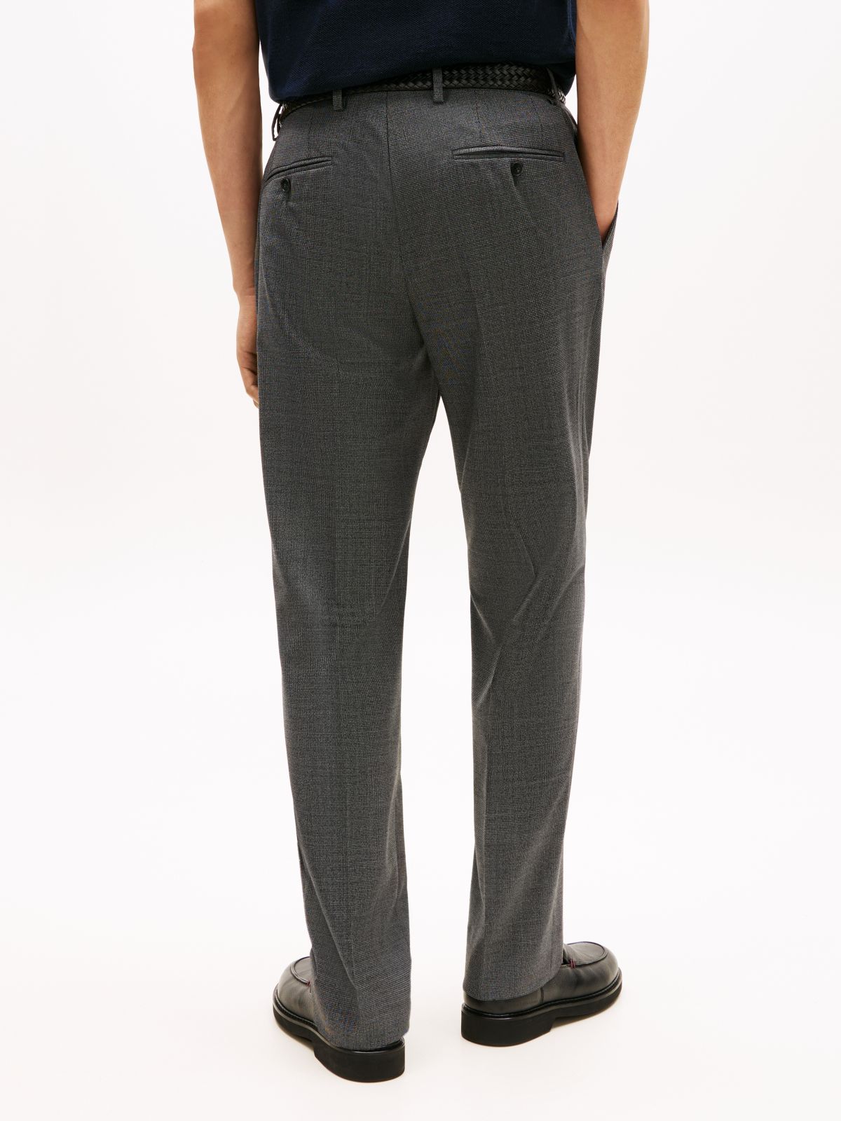 Textured Wool Blend Suit — Grey