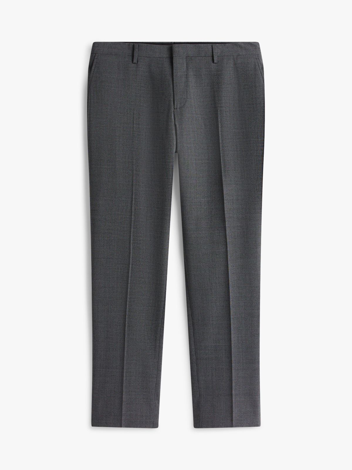 Textured Wool Blend Suit — Grey