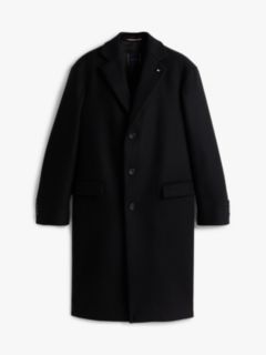 Single Breasted Longline Coat With Cashmere — Black 5