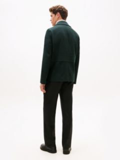 Wool Blend Double Breasted Peacoat — Green 5