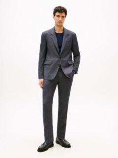 Wool Blend Twill Regular Fit Blazer — Blue 3