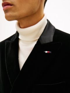 Velvet Regular Fit Double Breasted Blazer — Black 2