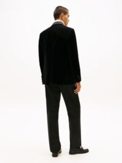 Velvet Regular Fit Double Breasted Blazer — Black 4