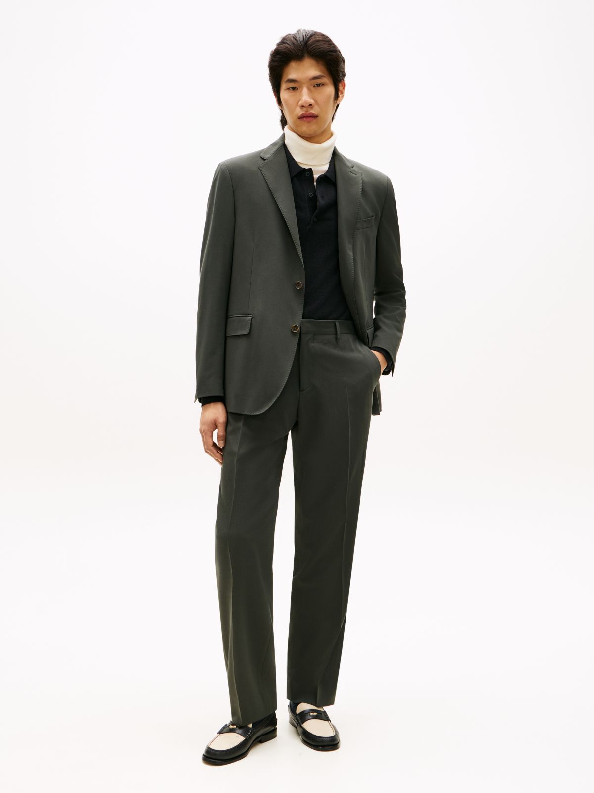 Technical Twill Regular Fit Blazer — Green