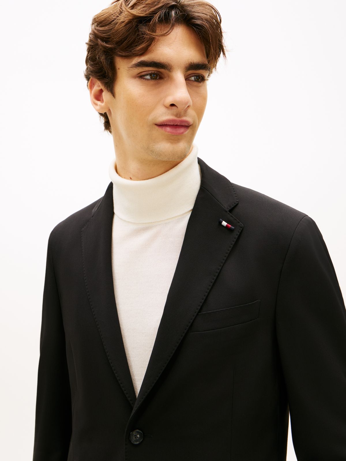 Technical Twill Regular Fit Blazer — Black