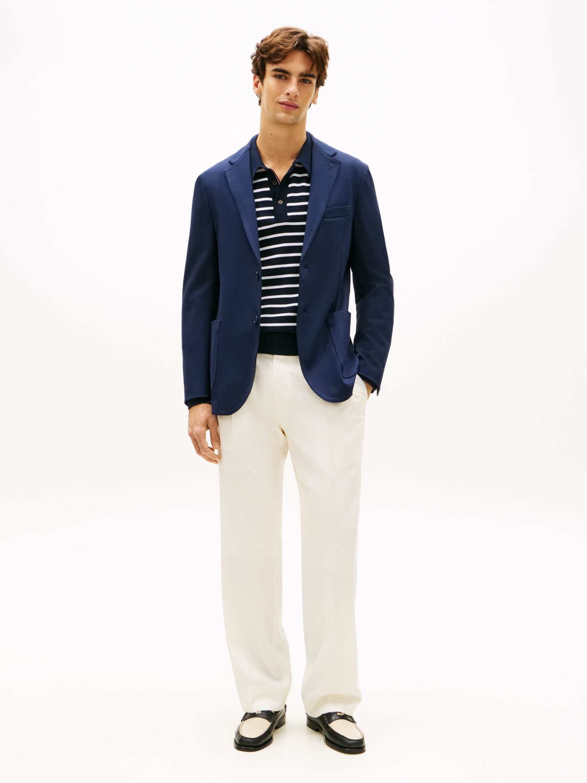 Jersey Regular Fit Blazer — Blue