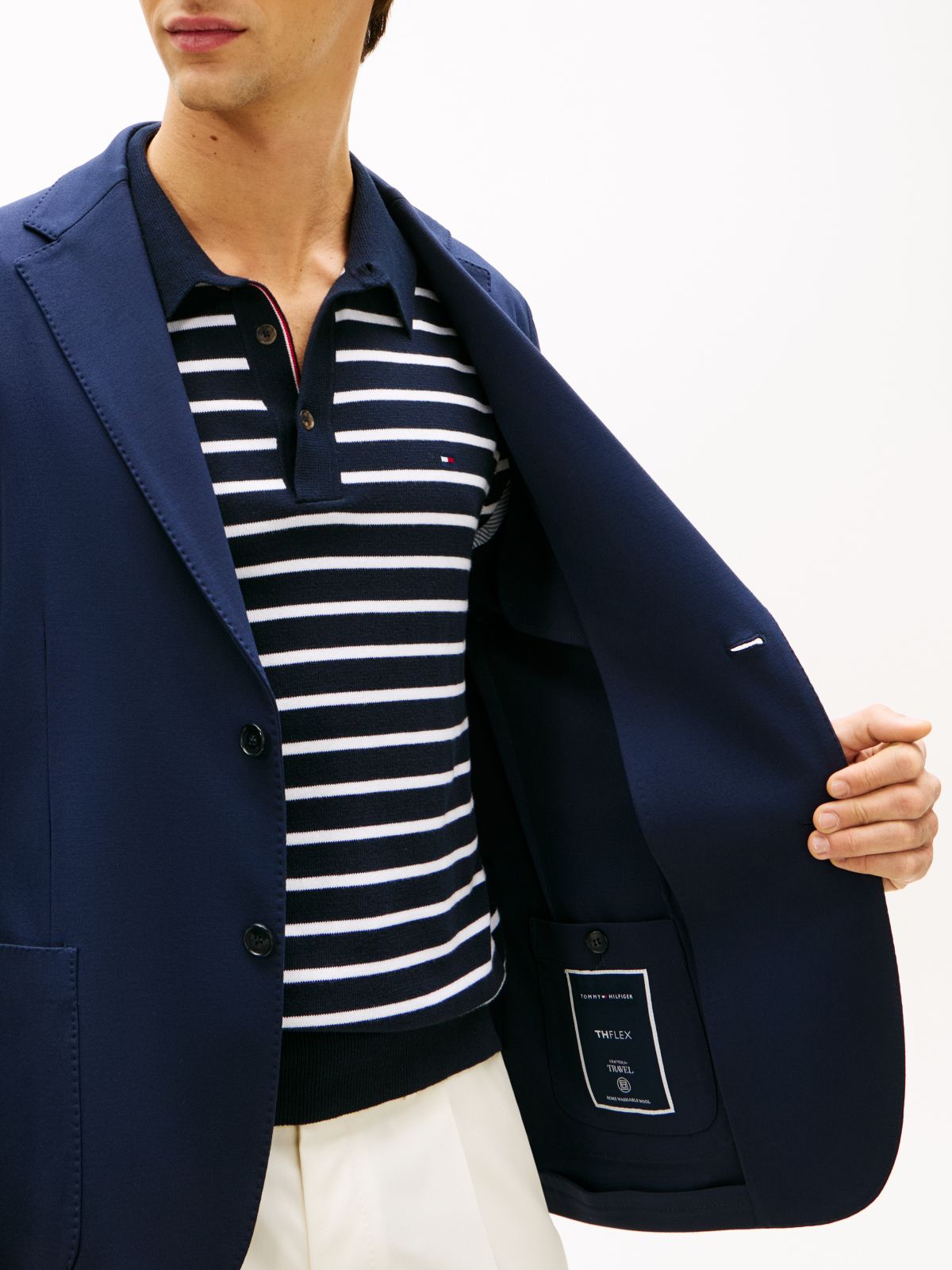 Jersey Regular Fit Blazer — Blue