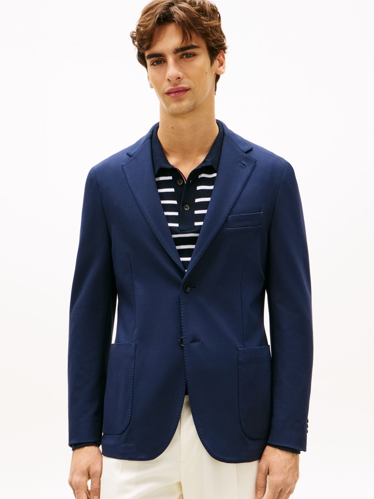 Jersey Regular Fit Blazer — Blue