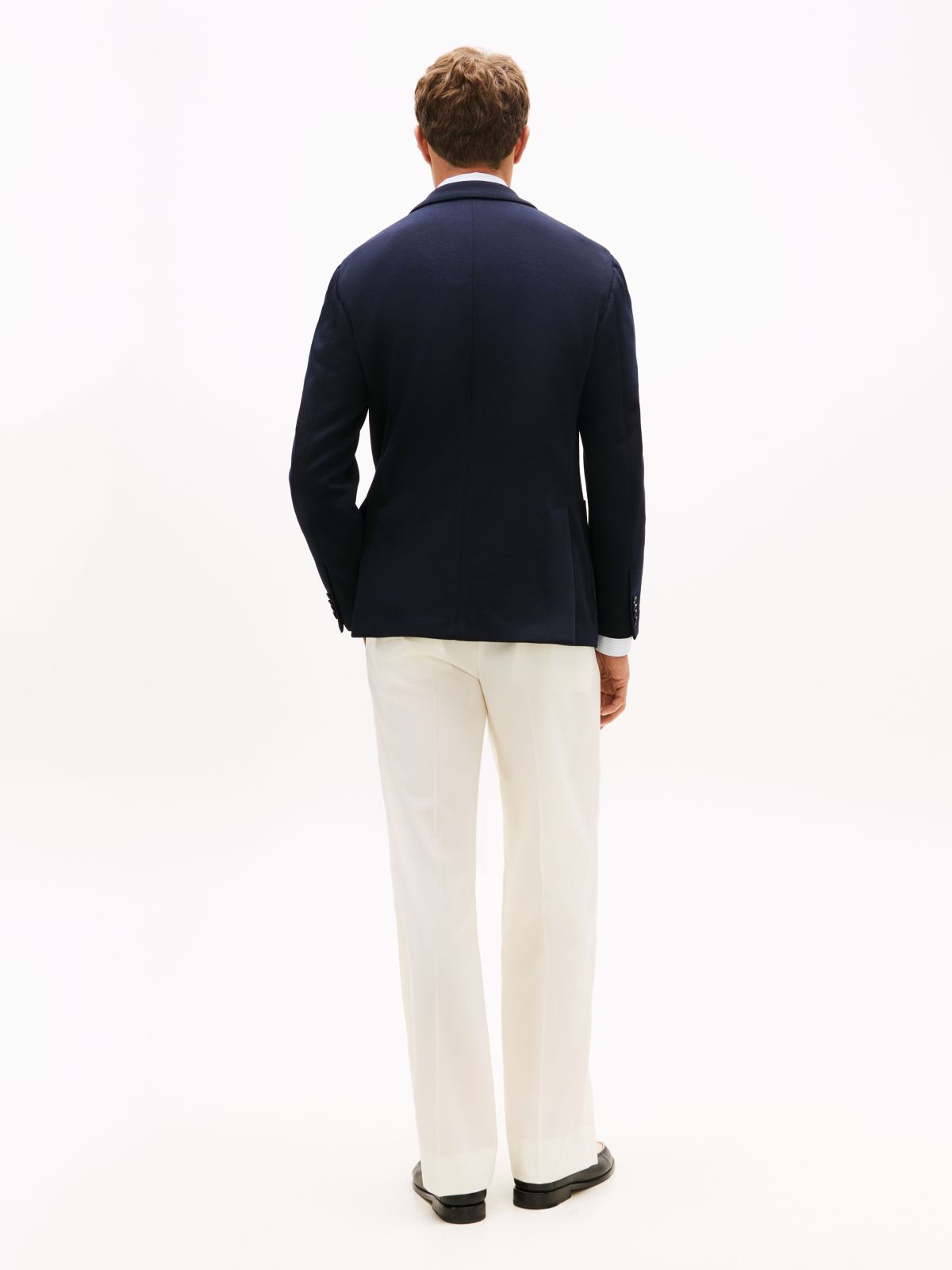 Double-Faced Jersey Regular Fit Blazer — Blue