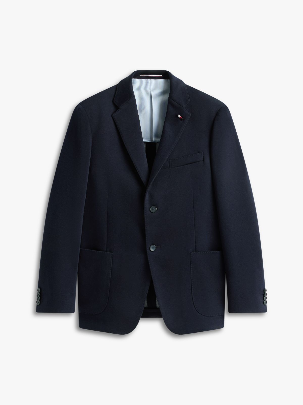 Double-Faced Jersey Regular Fit Blazer — Blue