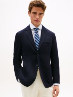 Double-Faced Jersey Regular Fit Blazer — Blue 1