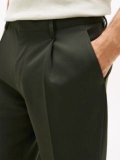 Technical Twill Trousers With Wool — Green 3