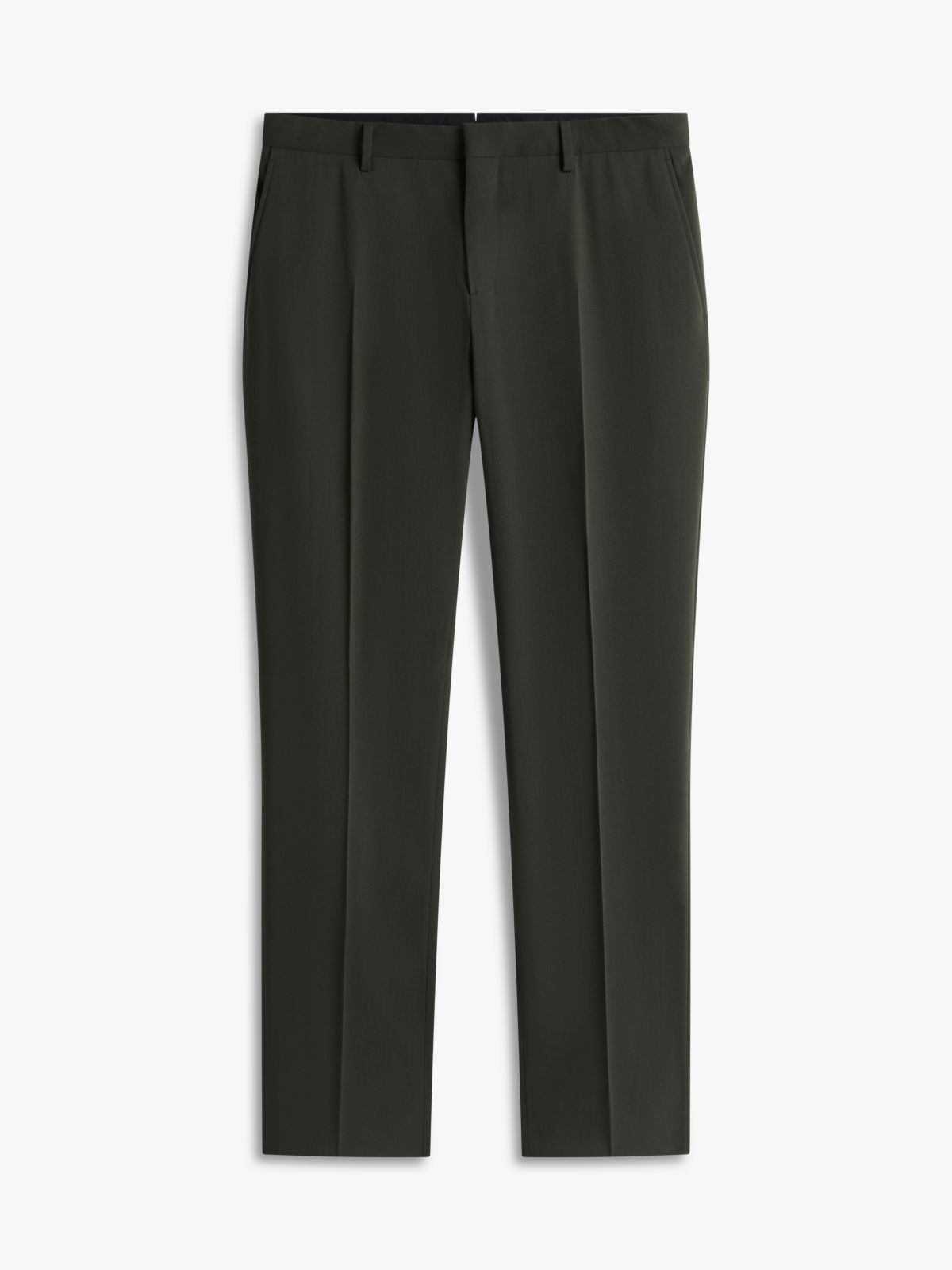 Technical Twill Trousers With Wool — Green