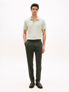 Technical Twill Trousers With Wool — Green 1