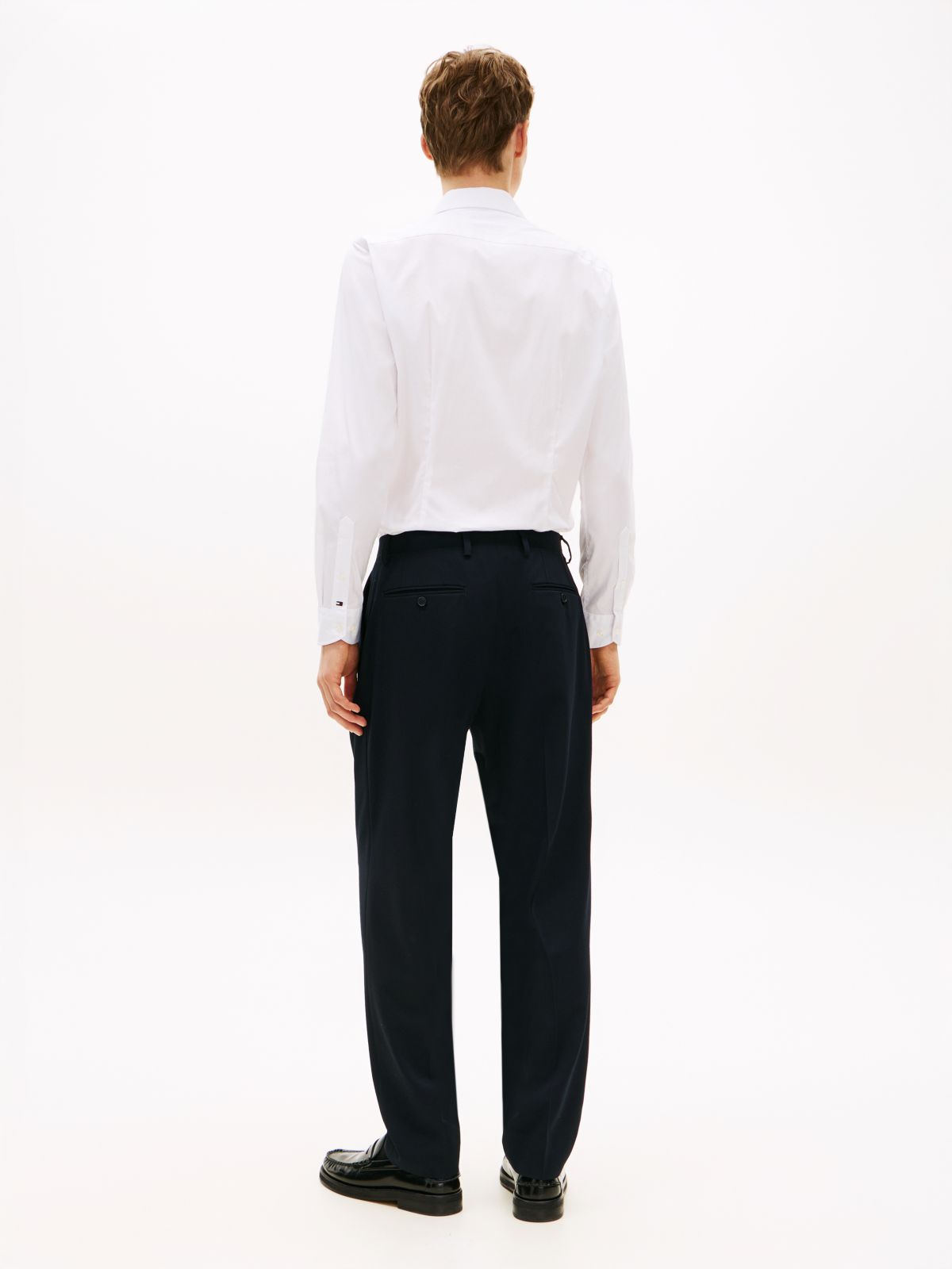 Technical Twill Trousers With Wool — Blue