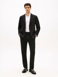 Technical Twill Trousers With Wool — Black 1