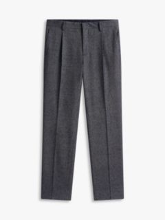 Wool Blend Twill Trousers — Blue 5