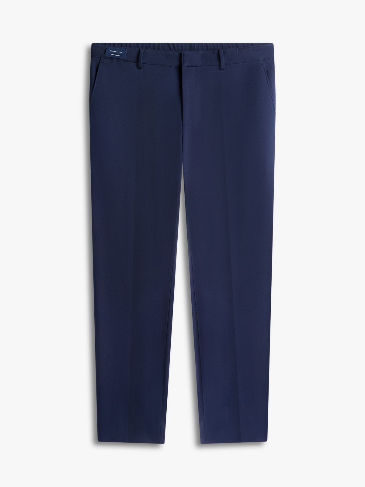 Jersey Pressed Crease Trousers — Blue