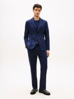Jersey Pressed Crease Trousers — Blue 1