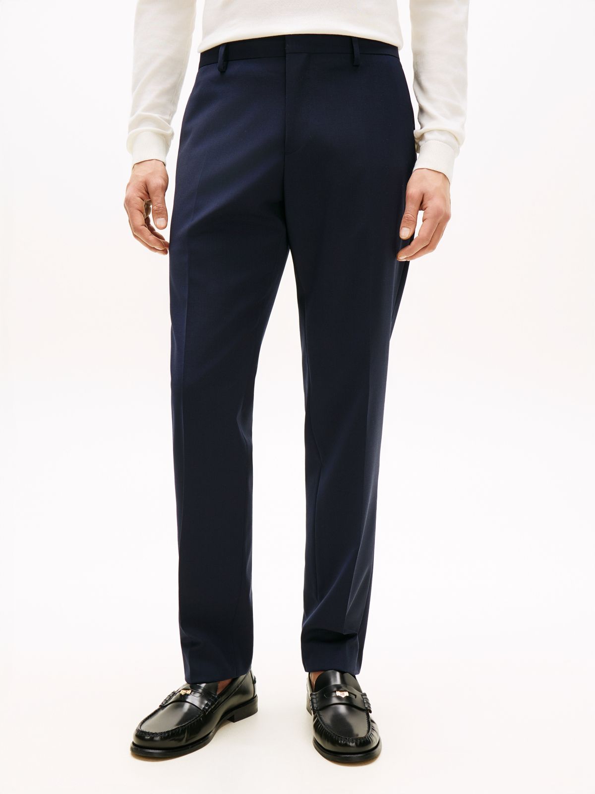 Regular Fit Wool Blend Suit — Blue