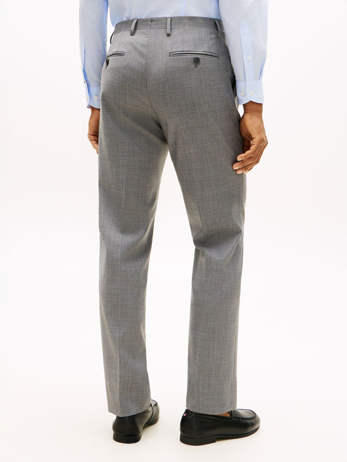 Regular Fit Wool Blend Suit — Grey