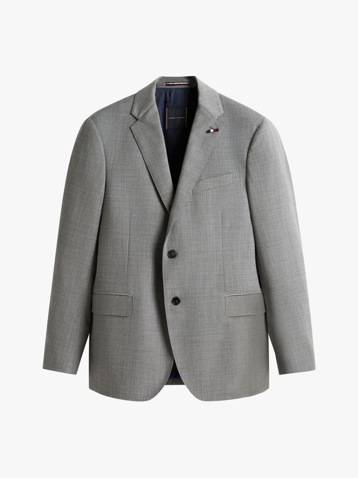 Regular Fit Wool Blend Suit — Grey