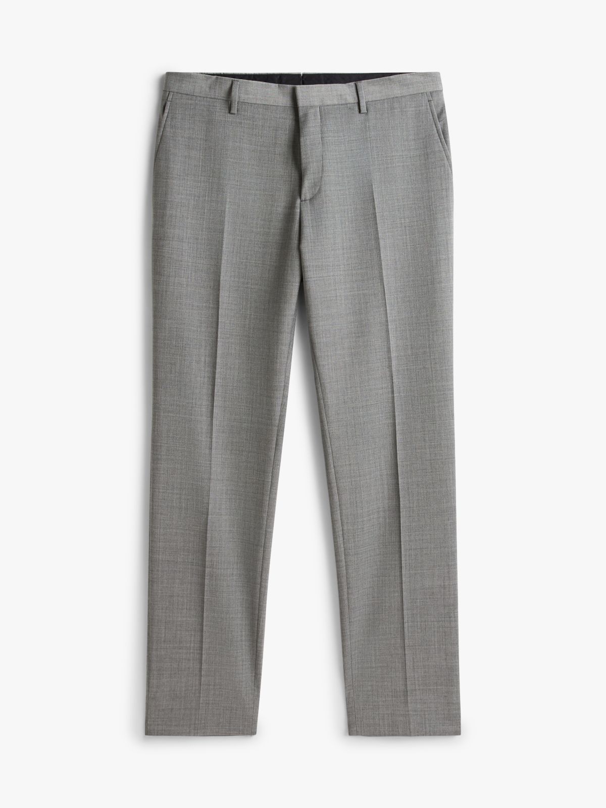 Regular Fit Wool Blend Suit — Grey