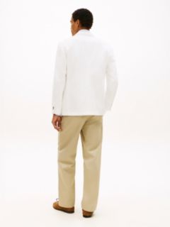 Regular Fit Twill Single Breasted Blazer — White 5